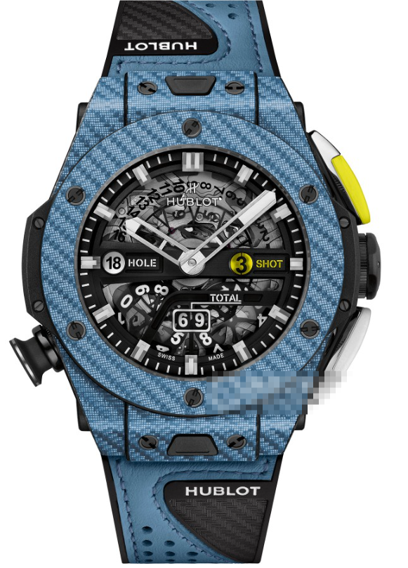 HUBLOT BIG BANG 416.YE.1120.VRレプリカ時計、カーボンが奏でる、未来への「融合」という名の交響曲